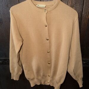 Toorallie Wool Cardigan Sweater Womens Size XS Brown Button Knit Career Casual